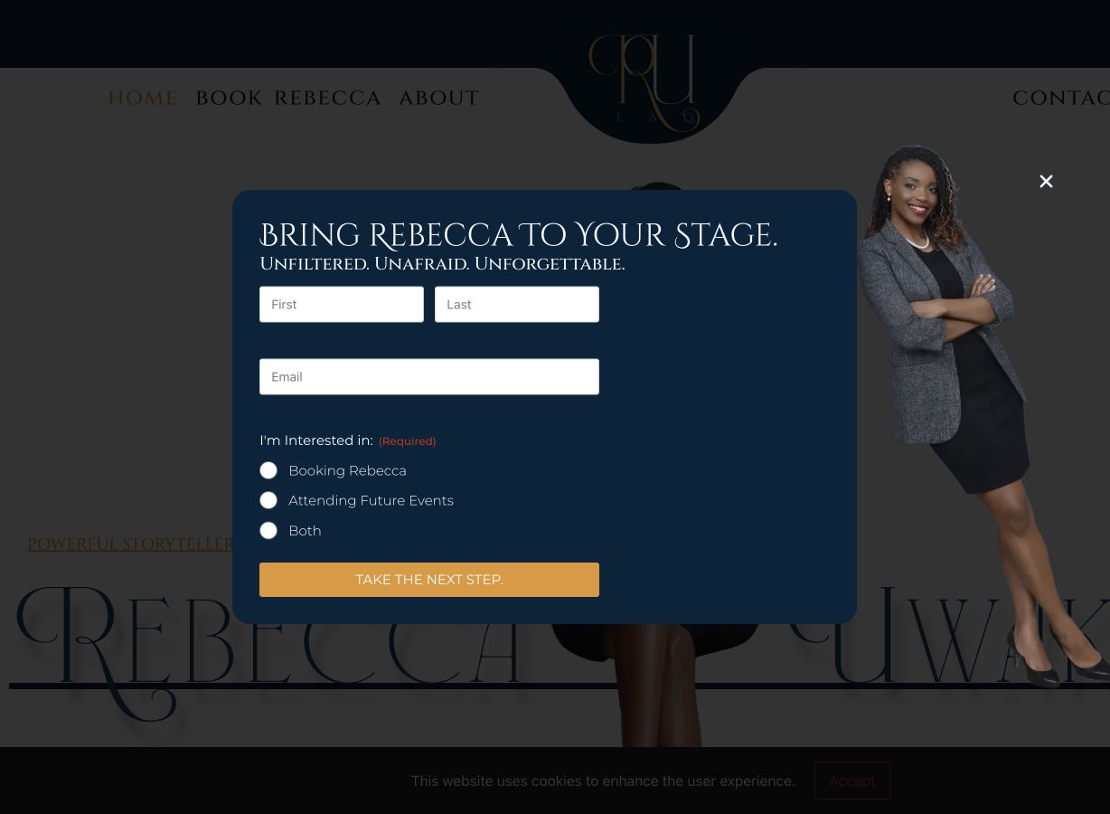 Rebecca Uwakwe desktop website preview
