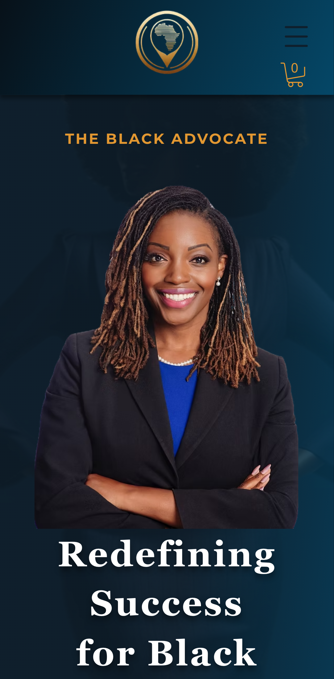 The Black Advocate mobile website preview