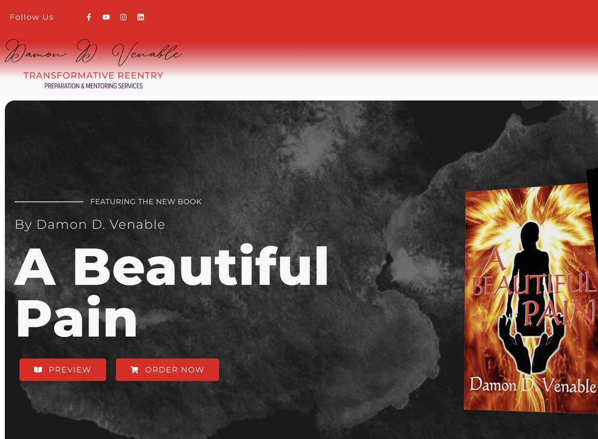 Transformative Reentry desktop website preview